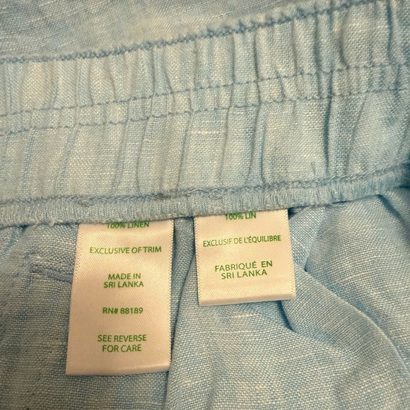 Lilly Pulitzer Blue Lagoon Lilo Linen Women's Shorts - Picture 6 of 9